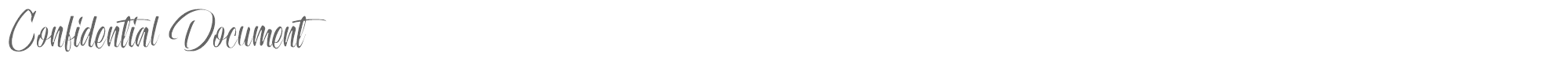 Sample characters Confidential Document Font